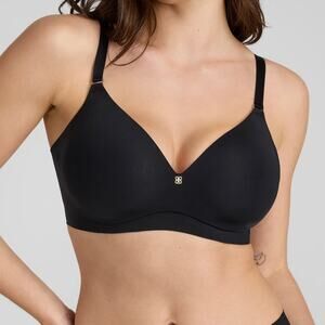 Honeylove CloudEmbrace Wireless Bra in Vamp Black Size 40DDD / 40F